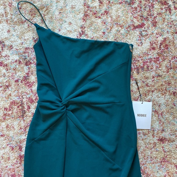 Nookie | Dresses | Nookie Lust One Shoulder Gown Teal L Nwt | Poshmark